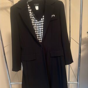 Virgo Black and White Women's Blazer Coat and reversible Shift Dress